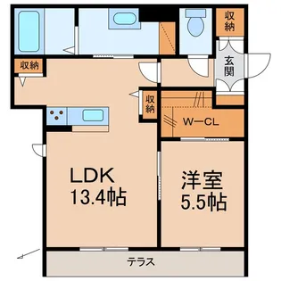 ベレオ昭和通り【1階】の間取り