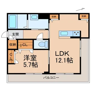 ベレオ昭和通り【2階】の間取り