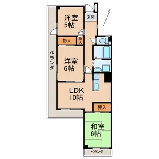 3LDKの間取り画像