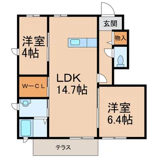 ブランシェS【1階】の間取り