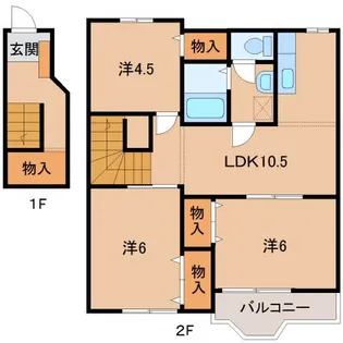シャン・ド・フルール【2階】の間取り