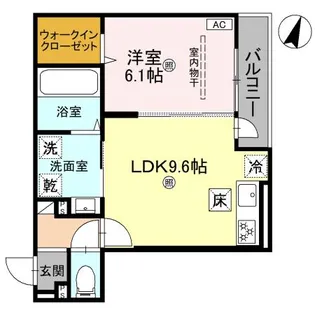 D-grace秋月【1階】の間取り