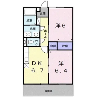 和歌山県御坊市島【アパート】の間取り