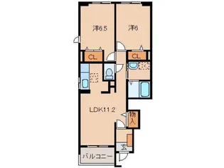 和歌山県和歌山市杭ノ瀬【アパート】の間取り