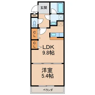 和歌山県和歌山市新在家【アパート】の間取り