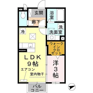 和歌山県和歌山市中之島【アパート】の間取り