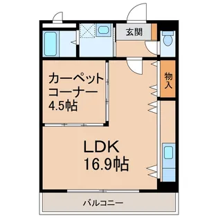 和歌山県和歌山市田尻【マンション】の間取り