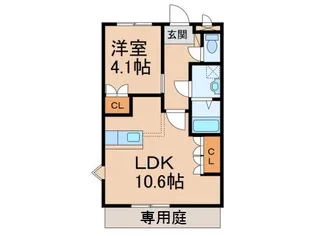 和歌山県和歌山市園部【アパート】の間取り