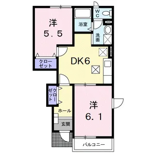 メゾンコニファーⅡ【1階】の間取り