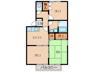 ソレジオ・ウエダ【2階】の間取り