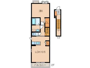 和歌山県和歌山市福島【アパート】の間取り