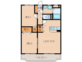神田レジデンス【2階】の間取り