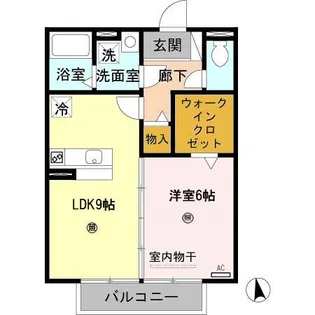 和歌山県和歌山市内原【アパート】の間取り