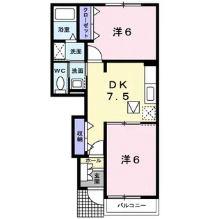和歌山県有田市糸我町中番【アパート】の間取り