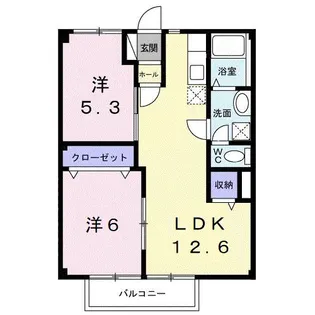 和歌山県和歌山市松島【アパート】の間取り