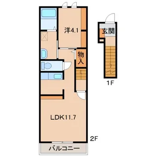 和歌山県和歌山市吹上2丁目【アパート】の間取り