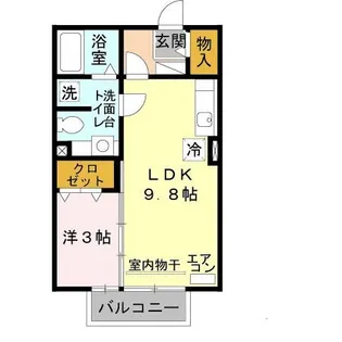 和歌山県紀の川市西井阪【アパート】の間取り