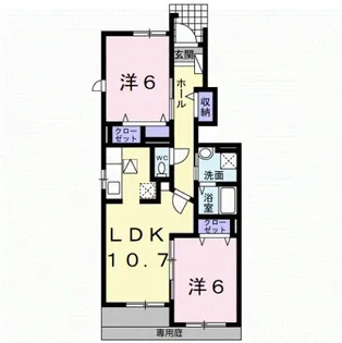和歌山県和歌山市関戸3丁目【アパート】の間取り