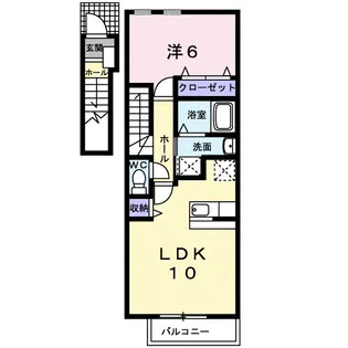 和歌山県御坊市名屋町3丁目【アパート】の間取り