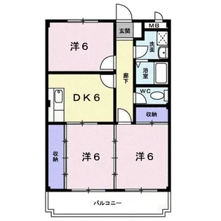 和歌山県和歌山市吉田【マンション】の間取り