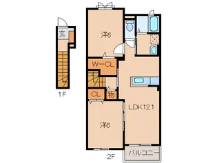 和歌山県有田郡有田川町大字庄【アパート】の間取り