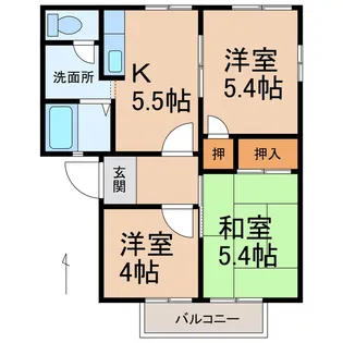 ディアス栄谷【2階】の間取り