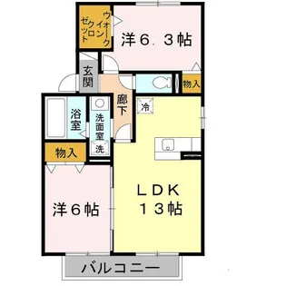 和歌山県和歌山市松島【アパート】の間取り