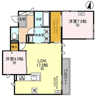 和歌山県和歌山市黒田【アパート】の間取り