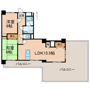 第2川端マンション【6階】の間取り