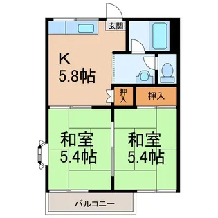 和歌山県和歌山市木ノ本【アパート】の間取り