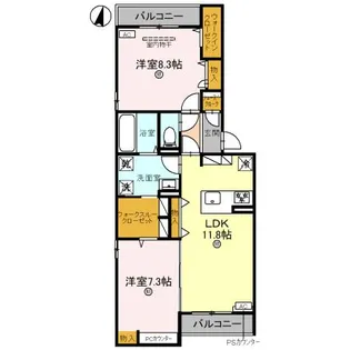 D-ROOM和歌山黒田【3階】の間取り