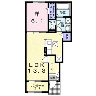 和歌山県岩出市野上野【アパート】の間取り