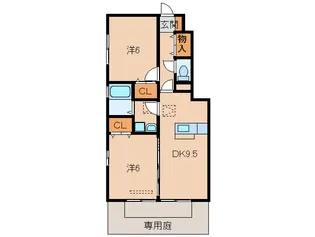 和歌山県岩出市今中【アパート】の間取り