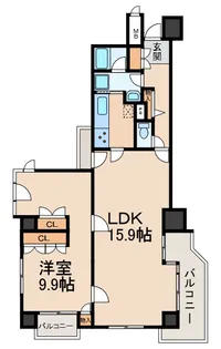 ラウムズ和歌山九番丁【6階】の間取り
