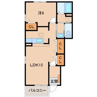 和歌山県橋本市橋谷【アパート】の間取り