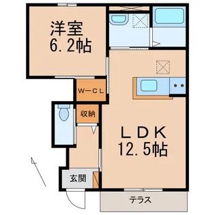 和歌山県和歌山市松江【アパート】の間取り