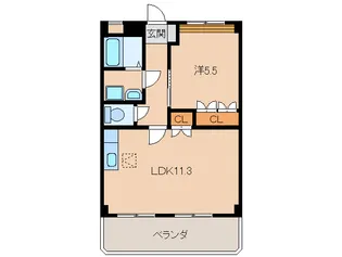 和歌山県和歌山市福島【アパート】の間取り