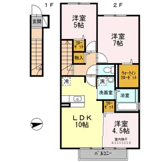 コーラルヴィラ 松島Ⅱ【2階】の間取り