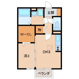 和歌山県和歌山市鳴神【アパート】の間取り