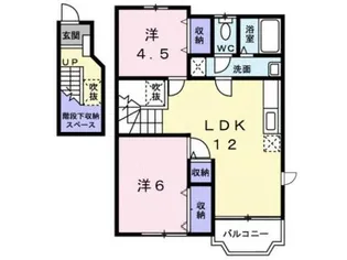 和歌山県和歌山市布引【アパート】の間取り