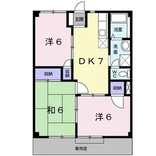 和歌山県和歌山市狐島【アパート】の間取り