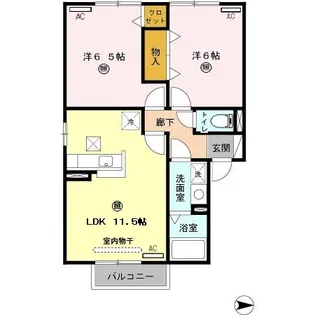 和歌山県和歌山市手平4丁目【アパート】の間取り