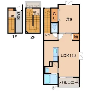 和歌山県和歌山市上町【アパート】の間取り