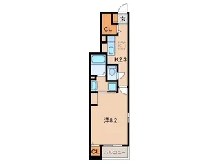 和歌山県和歌山市二筋目【アパート】の間取り