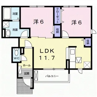 和歌山県和歌山市有本【アパート】の間取り