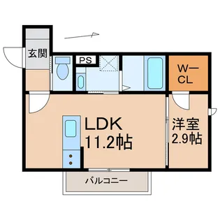 和歌山県和歌山市鷺ノ森明神丁【マンション】の間取り