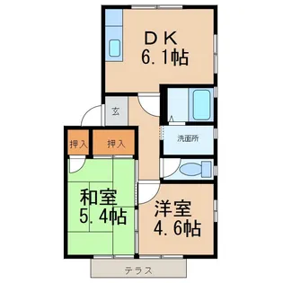 フレグランス築港【1階】の間取り