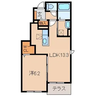 和歌山県和歌山市坂田【アパート】の間取り