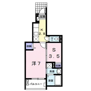 和歌山県和歌山市大谷【アパート】の間取り