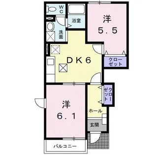 和歌山県紀の川市南勢田【アパート】の間取り